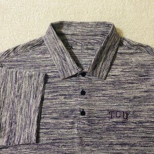 TCU Horned Frogs Antigua Purple Polo Shirt Men's Size XL